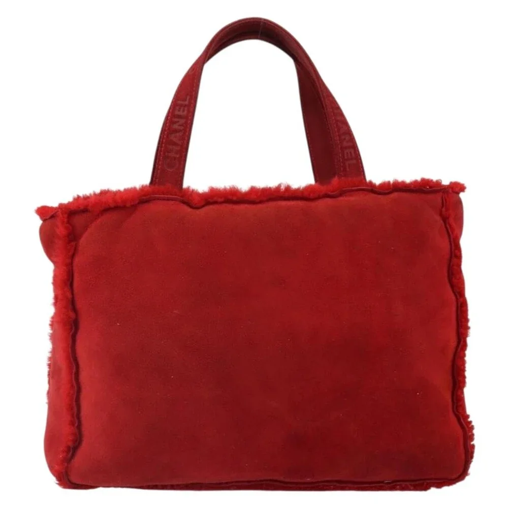 Chanel Tote Bag Suede Red CC - Picture 2 of 7
